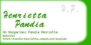 henrietta pandia business card